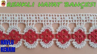 Çeyizlik Dantel Havlu Kenarı  Motifli Havlu Ucu  Anlatımlı Yapılışı  Örgü Dantel Oya El İşi [upl. by Kilmarx]