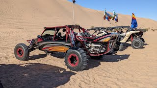 Driving a 1300HP Sandrail at Glamis Dunes  wheelies jumps and drag racing [upl. by Onileba]