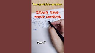 Introduction to 1 North West Corner Method ✨ Transportation problem LPP  Operation Research [upl. by Arev]