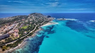 SARDEGNA STINTINO  SPIAGGIA LA PELOSA 2022 Drone Dji Mini2 [upl. by Drarreg]