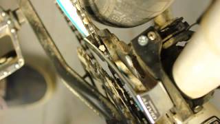 Bicycle front derailleur adjustment  indexing [upl. by Yves]