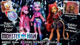 NEW Monster High Gen 3 2022 Dolls Draculaura Lagoona amp Toralei INDEPTH REVIEW SUPERIOR Reboot [upl. by Pirri]