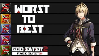 The Long Blade Blood Art Tierlist  God Eater 2 Rage Burst [upl. by Arnaldo]