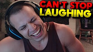 Tyler1 DIES LAUGHING in a game with NO HANDS LARRY and BALDIMIR [upl. by Denis645]