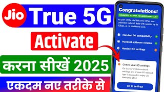 how to activate jio 5g unlimited data 2025  jio true 5g activate kaise kare  jio 5g settings [upl. by Acirrehs]