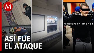 Apuñalamiento múltiple en el metro Tacubaya deja una víctima grave [upl. by Eelirol]