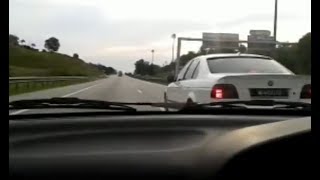 Proton Wira 4G93 NA Std 180kmh  Crazy BMW Dangerous Driver [upl. by Lankton]