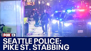 Seattle Police investigate stabbing on Pike Street [upl. by Swithbart764]