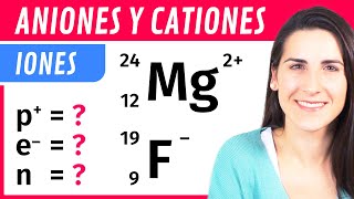 IONES Aniones y Cationes ⚛️ Calcular Protones Neutrones y Electrones de un Ion [upl. by Azarcon]