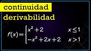 Continuidad y derivabilidad de una función “a trozos” 01 BACHILLERATO MATEMÁTICAS [upl. by Yelime660]