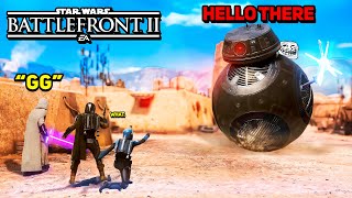 Battlefront 2 Heroes Vs Villains Duels With the most OP Hero HvV Funny Moments  Battlefront 2 [upl. by Aseen]