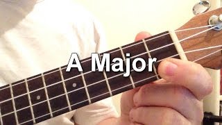 How to play A Major chord on the ukulele [upl. by Meaghan151]