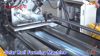 C Purlin Solar Roll Forming Machine 50mmin 550mm Width Hydraulic [upl. by Atokad]