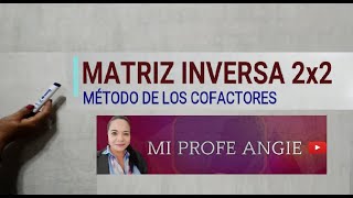 MATRIZ INVERSA 2x2 MÉTODO DE LOS COFACTORES [upl. by Annerol]