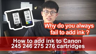 RecommendHow to refill canon black and color ink cartridges PG245 CL246 243 275 210 545 540 575 [upl. by Dier]