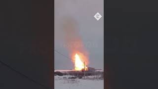 Huge explosion in Russia shuts down major gas export pipeline [upl. by Acirtal]