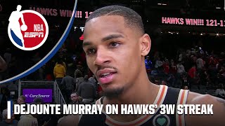 Dejounte Murray addresses Hawks doubters The outside gon talk  NBA on ESPN [upl. by Enattirb]