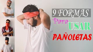 9 formas de usar una pañoleta para hombres en 5 minutos  9 ways to wear a bandana in 5 minutes [upl. by Hnaht]