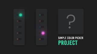 Simple Javascript Project For Beginners  Color Picker [upl. by Marozik494]