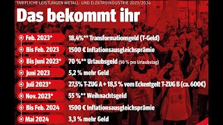 IGMTarifvertrag 5 jährliche Sonderzahlungen mit Rechtsanspruch [upl. by Nayrda]