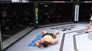 Khabib vs Khamzat Chimaev Full Fight  UFC 4 [upl. by Alleda]