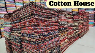 कॉटन हाउसCOTTON FABRIC WHOLESALE MARKET IN SURAT WHOLESALE COTTON FABRIC IN SURAT CEMBRIC COTTON [upl. by Erodeht]