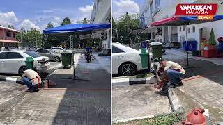 09102024 Washing frozen meat near drain restaurant closed in Kota Kemuning [upl. by Eilac]