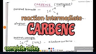 CarbeneReaction intermediate complete organic chemistry notes  easy notes chemistry for all [upl. by Asylla]