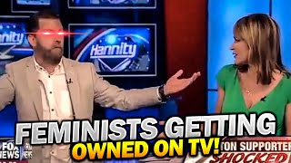 Feminists Getting Owned On TV Part 2 [upl. by Naxela284]