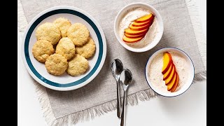 Mousse alla pesca e biscotti senza glutine e lattosio [upl. by Ynnep]