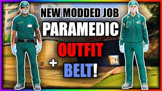 GTA5 I NEW WORKING MODDED OUTFIT JOB Paramedic Outfit With Belt WORKAROUND [upl. by Terchie898]