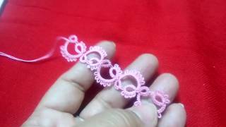 101Shuttle tattingLesson25 tatting lace HindiUrdu [upl. by Yelhs]