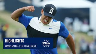 EVERY Shot from Brooks Koepkas Title Defense Final Round  2019 PGA Championship [upl. by Eyks]