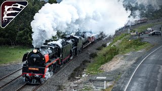 The Gippslander  Double Header Steam in Eastern Victoria R761 A²986 [upl. by Klingel]