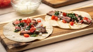 Carne Asada Tacos Recipe  CharBroil [upl. by Lauryn]