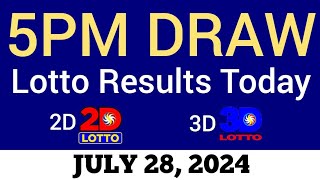 Lotto Result Today 5pm Draw July 28 2024 Swertres Ez2 PCSO Live Result [upl. by Hashim]