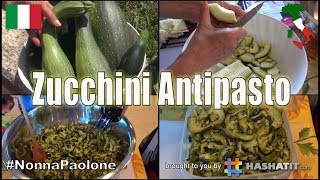 Episode 16  Italian Zucchini Antipasto Via Nonna Paolone with Special Guest Zia Nina [upl. by Ydna234]