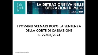 Webinar La detrazione IVA nelle operazioni di MLBO [upl. by Negiam]