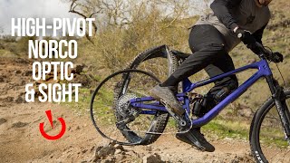 TWO NEW HighPivot Trail Bikes from Norco  Vital Rides the 2024 Optic and Sight [upl. by Sapienza]