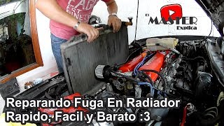 Como reparar fuga en radiador con pistola de calor [upl. by Pete685]