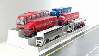 My Diecast Scale Model Trucks and Buses Collection  WHEELS HOBBYO [upl. by Ellevart]