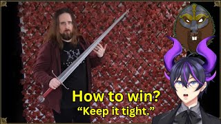 quotHow to Survive a Sword Fight Keep it Tightquot  Kip Reacts to Skallagrim [upl. by Salena482]