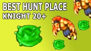 Tibia · Hunt Guide · Knight 20 · Mutated Human amp Slime EK Solo Hunting 2019 [upl. by Rodmun410]