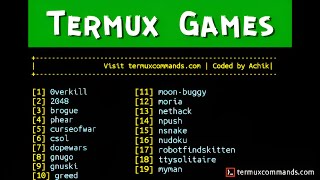 Termux Games Installation Commands 2024 [upl. by Fougere]