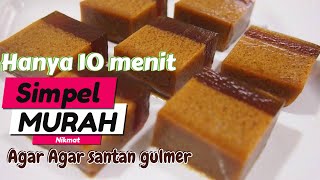 RESEP AGARAGAR SANTAN GULA MERAH MUDAH DIBUAT DIRUMAH🤤 [upl. by Grethel]