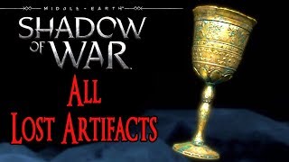 Middleearth Shadow of War  All Gondorian Artifacts quotFinished Talesquot Trophy [upl. by Attelrak194]