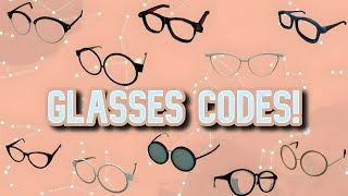 CODES FOR 30 CUTE GLASSES ROBLOX BLOXBURG AND BROOKHAVEN roblox [upl. by Ellita]