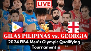 GILAS PILIPINAS vs GEORGIA  2024 FIBA MENS OLYMPIC QUALIFYING TOURNAMENT  LIVE SCOREBOARD [upl. by Arnaldo]