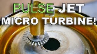 Tin Can Pulse Jet Powers a Tiny Turbine Wheel [upl. by Eellek]