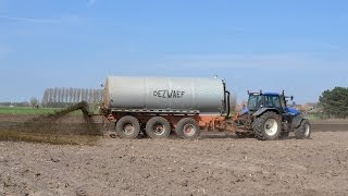 New Holland TM175 amp mesttank 26m³  Loonw Dirk NeytVan Laere [upl. by Ceporah]